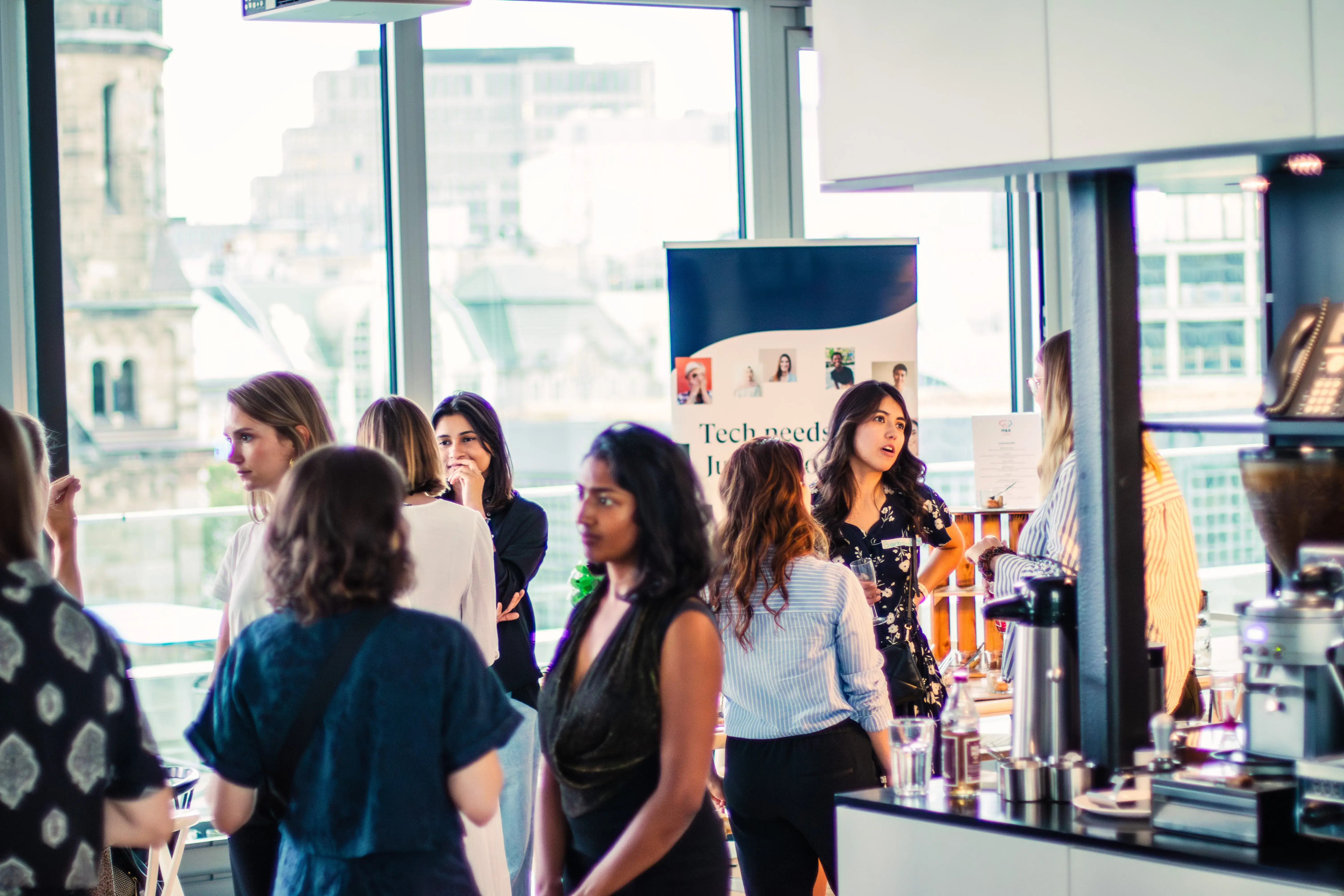 Radia team members and guests at an event